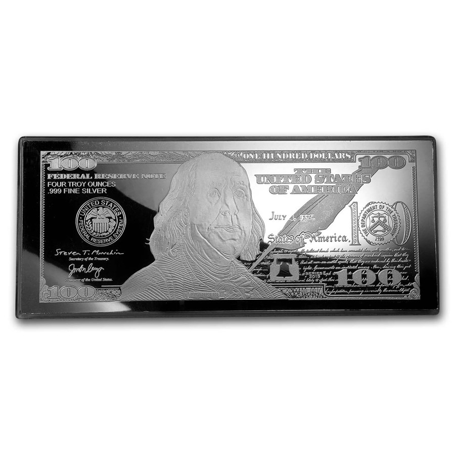 Srebrni bankovec 100 $, 2019, 124,41 g